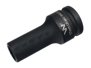 Nasadka udarowa 3/4" dwunastokątna ze stali CrMo 17mm bardzo długa D90 SLIM Waryński