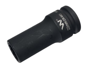 Nasadka udarowa 3/4" dwunastokątna ze stali CrMo 22mm bardzo długa D90 SLIM Waryński