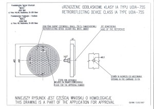 Odblask pomarańczowy ŚRUBA fi-75S  27
