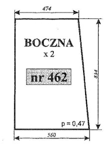 Szyba boczna 2802 Ogrodnik Koja