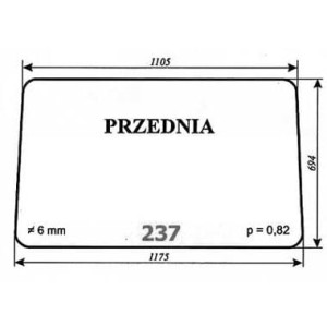 Szyba przednia ciągnik radziecki  DT