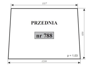 Szyba przednia T-25 kabina Naglak-Koźmin