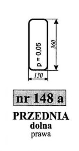 Szyba przednia dolna C-360 kabina w ramkach z rury kwadratowej