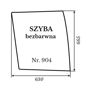 Szyba drzwi góra Ogrodnik kabina Szyszka nr.904
