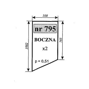 Szyba boczna Bizon kabina Naglak