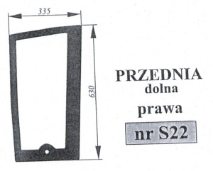 Szyba przednia dolna prawa Zetor Major