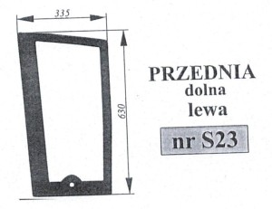 Szyba przednia dolna lewa Major