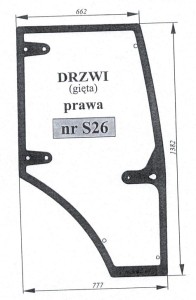 Szyba drzwi prawa Zetor Major
