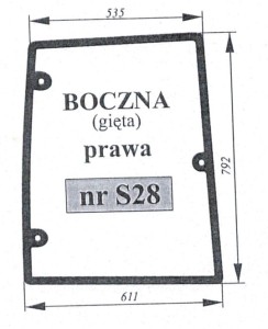 Szyba boczna prawa Zetor Major