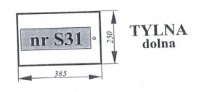 Szyba tylna dolna Zetor Major 935533