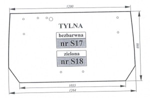 Szyba tylna Zetor Proxima Forterra