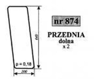 Szyba przednia dolna MF -595