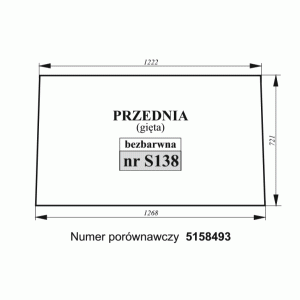 Szyba przednia gięta FIAT