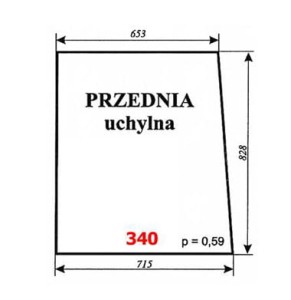 Szyba przednia uchylna Widlak