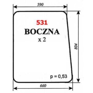 Szyba boczna BIAŁORUŚ
