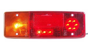 Lampa tylna zespolona  LEWA WE551DŻL LED 12/24V z podświetleniem tablicy rejestracyjnej