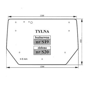 Szyba tylna Zetor Proxima Forterra 16369262