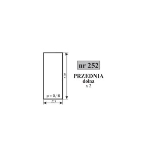 Szyba przednia dolna MF-255