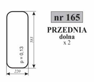 Szyba przednia dolna MF-255 MF-235 bez boków