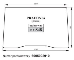 Szyba przednia Renault bezbarwna 6005002910