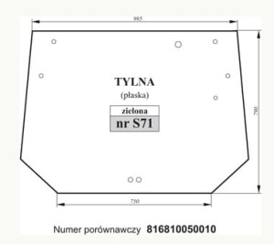 Szyba tylna zielona Fendt