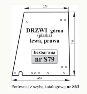 Szyba drzwi górna  FENDT 247811030102