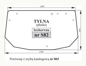 Szyba tylna Fendt bezbarwna 294812050120