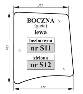 Szyba boczna lewa Proxima bezbarwna