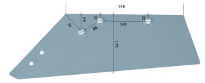 LEMIESZ PŁUG RABEWERK LEWY 50HRC