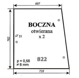 Szyba boczna otwierana Ursus 1634 kabina Kunów