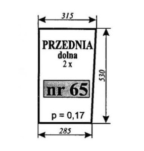 Szyba przednia dolna Zetor 7211