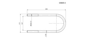 Strzemię resoru przyczepa HL D83 69942425359K M20*1.5*135*320 Polskie