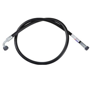 Przewód hydrauliczny 330 bar gwint M18x1,5 prosta - kolanko (DKOL - DKOL 90 stopni) L-1500mm DN10-2SN (AK-10-1500, P11P12) 33MPa PZL HYDRAL