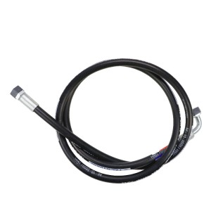 Przewód hydrauliczny gwint M18x1,5 prosta - kolanko ( DKOL - DKOL 90 stopni) L-2000mm DN10-1SN (AK-10-2000, P11P12) 18MPa PZL HYDRAL