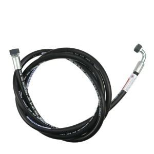 Przewód hydrauliczny 330 bar gwint M18x1,5 prosta - kolanko (DKOL - DKOL 90 stopni) L-3000mm DN10-2SN (AK-10-2000, P11P12) 33MPa PZL HYDRAL