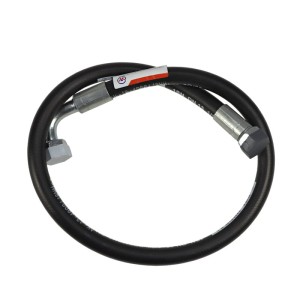 Przewód hydrauliczny gwint M22x1,5 prosta - kolanko ( DKOL - DKOL 90 stopni) L-1000mm DN12-1SN (AK-13-1000, P11P12) 16MPa PZL HYDRAL