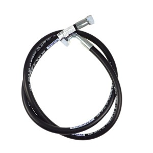 Przewód hydrauliczny 275 bar gwint M22x1,5 prosta - kolanko (DKOL - DKOL 90 stopni) L-2000mm DN12-2SN (AK-13-2000, P11P12) 27,5MPa PZL HYDRAL