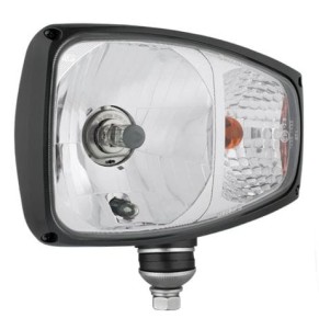 Reflektor H4 4F L 225*150+obudowa złącze DT04-6P, ŻARÓWKI 12V