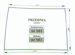 Szyba przednia Zetor Proxima Fortera bezbarwna 53369006
