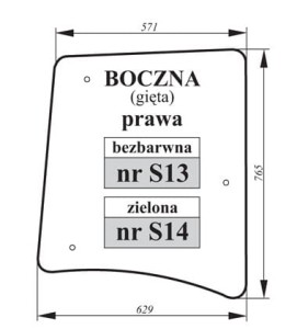Szyba boczna prawa Proxima bezbarwna