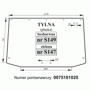 Szyba tylna Lamborghini, Same bezbarwna