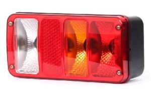 Lampa zespolona tylna prawa 12/24V z odblaskiem i oświetleniem tablicy
