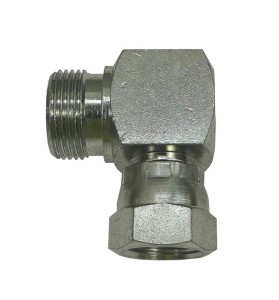 Złącze - złączka hydrauliczna - kolanko 90 AB M22x1,5 - M18x1,5 16L/12L stożek starego typu bez oringu