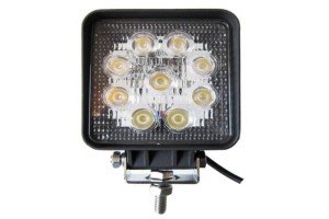Lampa robocza LED 9*3W kwadratowa 127x105x25 10-30V LRK27 2250lm L0077