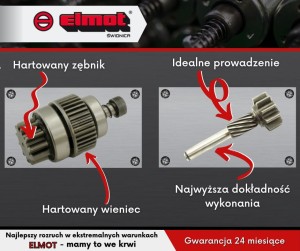 Zespół sprzęgający rozrusznika typu Magneton 9142801 9142802 9142708 Elmot