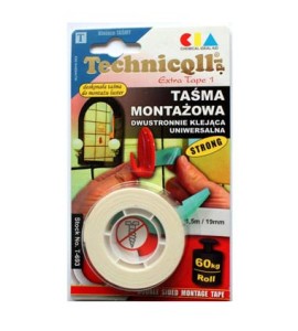 Taśma montażowa dwustronna 1.5*19