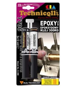 Klej epoksydowy metalowy 300kg 2*12ml
