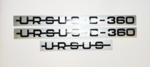 Komplet znaków - emblematów Ursus C-360