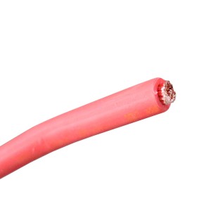 Kabel przewód rozruchowy spawalniczy, akumulatora 1x50 gumowany - elastyczny czerwony Premium ELMOT (pakowany po 100 mb) sprzedawany na metry