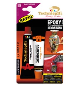 Klej epoksydowy bezbarwny 2x 12ml 10min